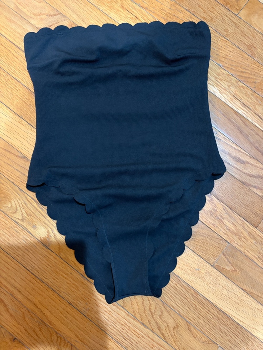 Victoria's Secret Black Scalloped One-Piece Swimsuit